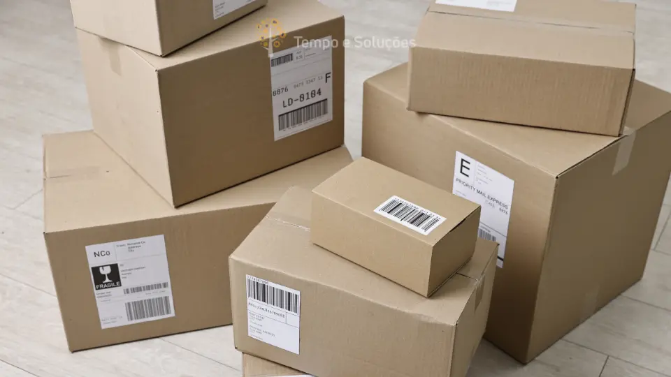 caixas de papelão para embarques e embalagens